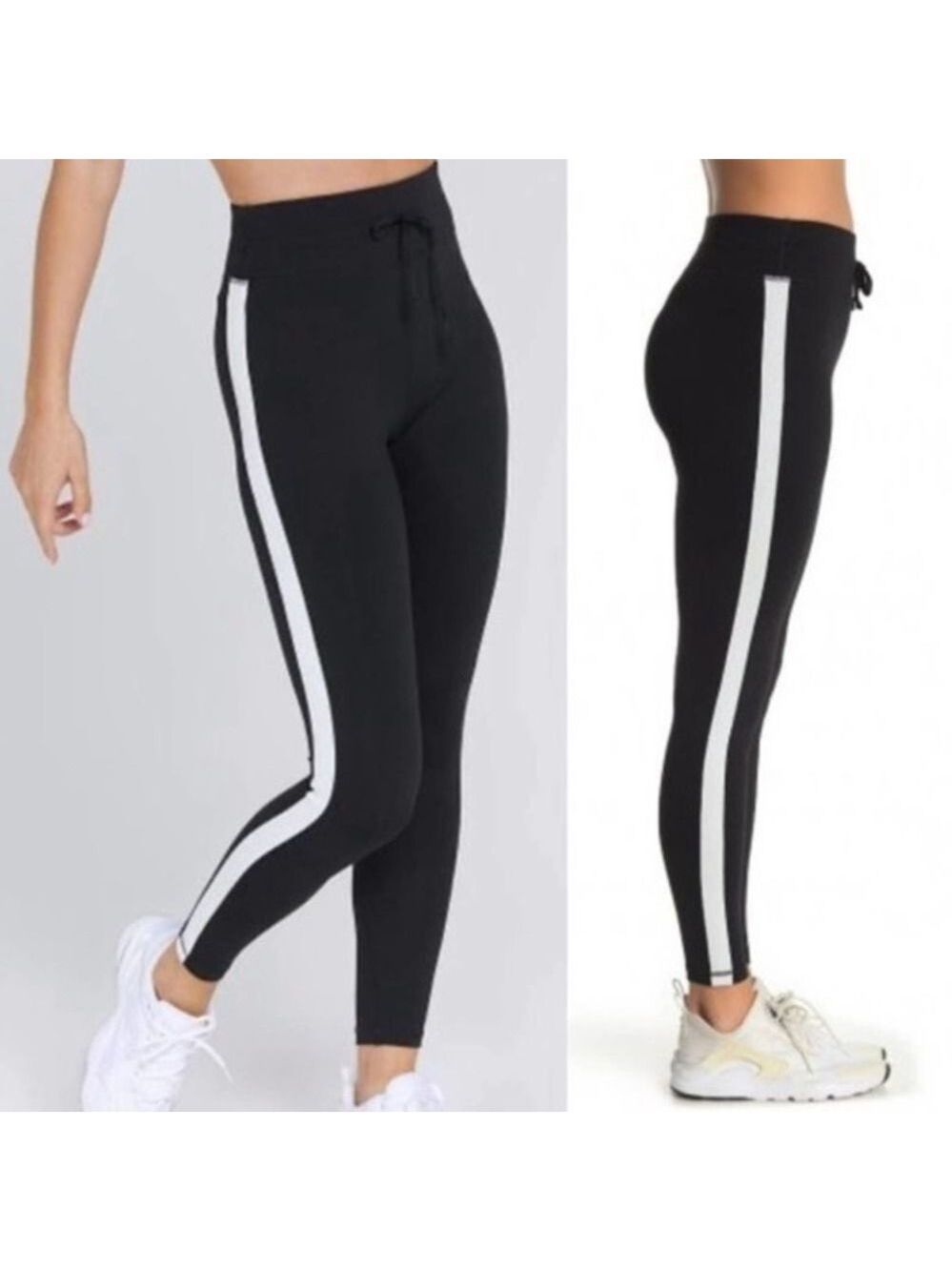 Spiritual Gangster Sporty White Stripe Leggings size small